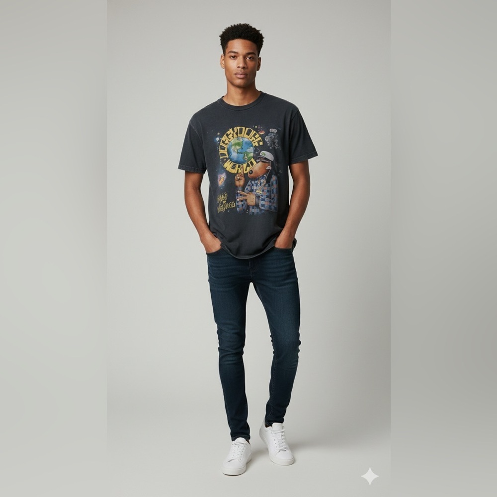 Abercrombie & Fitch soft A&F snoop doggy dog “doggy dog world” graphic tee small